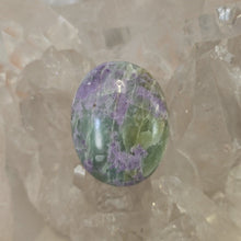 Load image into Gallery viewer, Serpentine Fluorite &#39;Bolivianite&#39; Palmstone - A Grade
