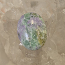 Load image into Gallery viewer, Serpentine Fluorite &#39;Bolivianite&#39; Palmstone - A Grade
