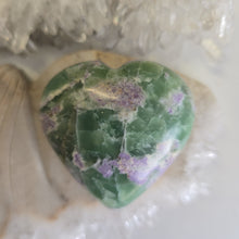 Load image into Gallery viewer, Serpentine Fluorite &#39;Bolivianite&#39; Heart - A Grade
