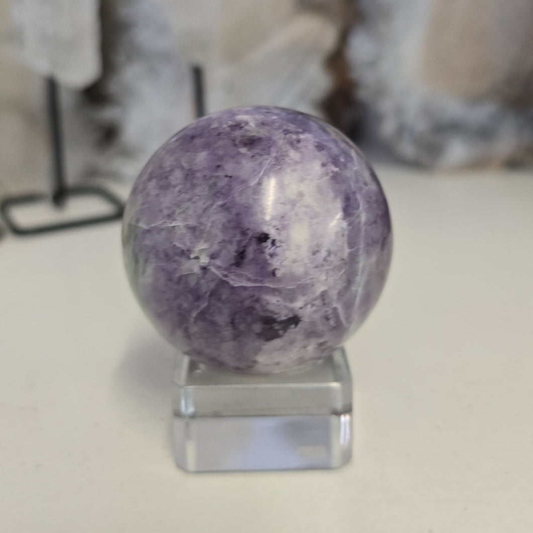 Serpentine Fluorite 'Bolivianite' Sphere - A Grade