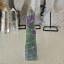 Load image into Gallery viewer, Serpentine Fluorite &#39;Bolivianite&#39; Tower - A Grade
