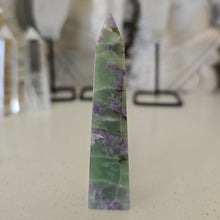 Load image into Gallery viewer, Serpentine Fluorite &#39;Bolivianite&#39; Tower - A Grade
