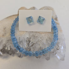 Load image into Gallery viewer, Aquamarine Bracelet and Stud Ear-ring Set
