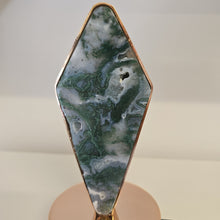 Load image into Gallery viewer, Moss Agate Diamond Lamp
