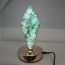 Load image into Gallery viewer, Moss Agate Diamond Lamp
