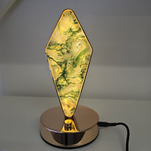 Load image into Gallery viewer, Moss Agate Diamond Lamp
