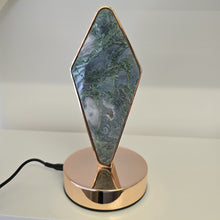 Load image into Gallery viewer, Moss Agate Diamond Lamp
