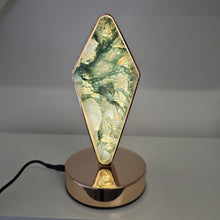 Load image into Gallery viewer, Moss Agate Diamond Lamp
