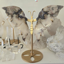 Load image into Gallery viewer, Black Flower Agate Butterfly Wings
