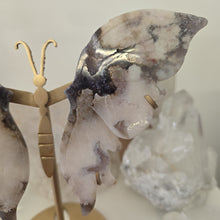 Load image into Gallery viewer, Black Flower Agate Butterfly Wings
