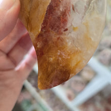 Load image into Gallery viewer, Golden Healer Quartz Crescent Moon with Stand
