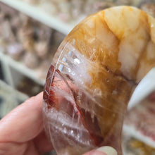 Load image into Gallery viewer, Golden Healer Quartz Crescent Moon with Stand
