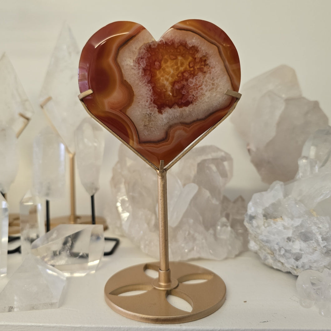 Carnelian Heart with Stand
