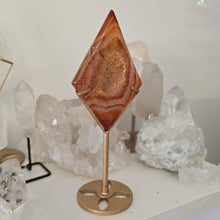 Load image into Gallery viewer, Carnelian Diamond with Stand
