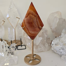 Load image into Gallery viewer, Carnelian Diamond with Stand

