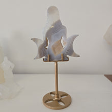 Load image into Gallery viewer, Druzy Agate Goddess Moon on Stand
