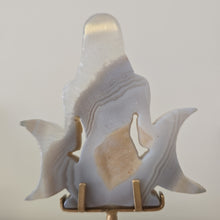 Load image into Gallery viewer, Druzy Agate Goddess Moon on Stand

