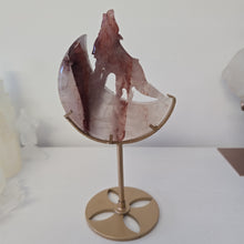 Load image into Gallery viewer, Fire Quartz Moon Howling Wolf
