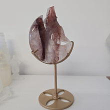Load image into Gallery viewer, Fire Quartz Moon Howling Wolf

