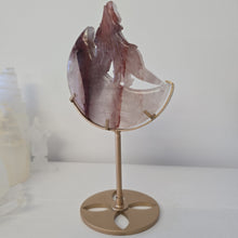 Load image into Gallery viewer, Fire Quartz Moon Howling Wolf
