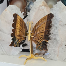 Load image into Gallery viewer, Tiger Eye Butterfly with Stand
