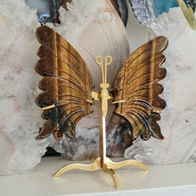 Load image into Gallery viewer, Tiger Eye Butterfly with Stand
