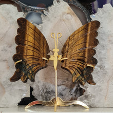 Load image into Gallery viewer, Tiger Eye Butterfly with Stand
