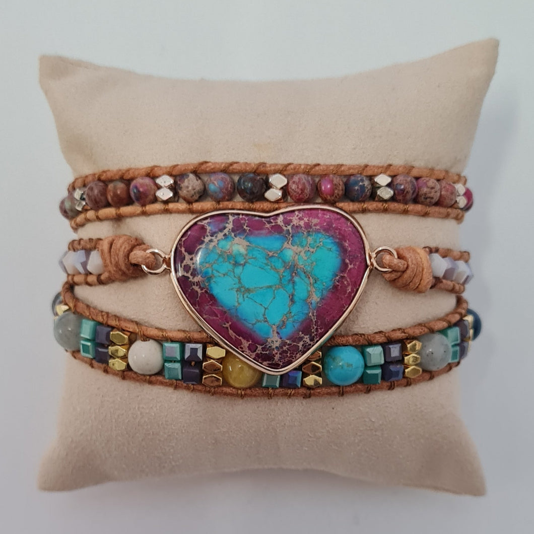 Healing Jasper Love Wrap Bracelet