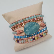 Load image into Gallery viewer, Healing Amazonite Protection Wrap Bracelet
