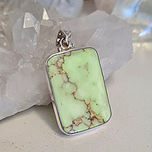 Load image into Gallery viewer, Citron Chrysoprase Sterling Silver Pendant
