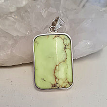 Load image into Gallery viewer, Citron Chrysoprase Sterling Silver Pendant
