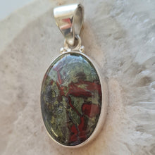 Load image into Gallery viewer, Dragon Blood Jasper Sterling Silver Pendant

