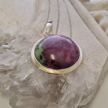 Load image into Gallery viewer, Ruby in Zoisite Pendant
