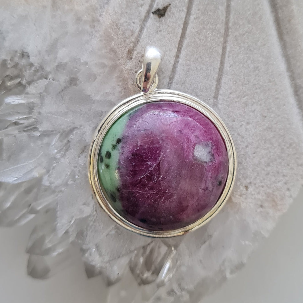 Ruby in Zoisite Pendant