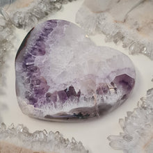 Load image into Gallery viewer, Amethyst and Quartz Heart
