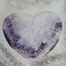 Load image into Gallery viewer, Amethyst and Quartz Heart
