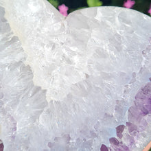 Load image into Gallery viewer, Amethyst and Quartz Heart

