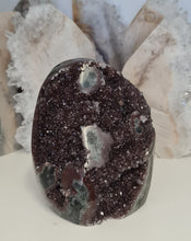 Load image into Gallery viewer, Red Amethyst with Stalactite Eyes Cutbase
