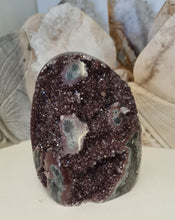 Load image into Gallery viewer, Red Amethyst with Stalactite Eyes Cutbase
