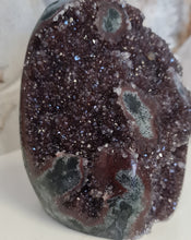 Load image into Gallery viewer, Red Amethyst with Stalactite Eyes Cutbase
