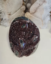 Load image into Gallery viewer, Red Amethyst with Stalactite Eyes Cutbase

