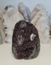 Load image into Gallery viewer, Red Amethyst with Stalactite Eyes Cutbase

