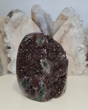 Load image into Gallery viewer, Red Amethyst with Stalactite Eyes Cutbase
