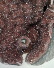 Load image into Gallery viewer, Red Amethyst with Stalactite Eyes Cutbase
