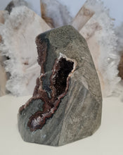Load image into Gallery viewer, Red Amethyst with Stalactite Eyes Cutbase
