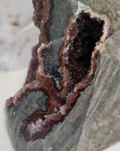 Load image into Gallery viewer, Red Amethyst with Stalactite Eyes Cutbase
