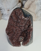 Load image into Gallery viewer, Red Amethyst with Stalactite Eyes Cutbase
