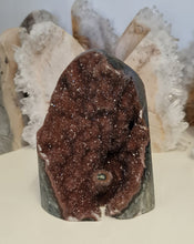 Load image into Gallery viewer, Red Amethyst with Stalactite Eyes Cutbase
