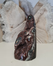 Load image into Gallery viewer, Red Amethyst with Stalactite Eyes Cutbase
