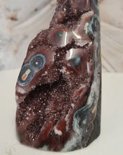 Load image into Gallery viewer, Red Amethyst with Stalactite Eyes Cutbase
